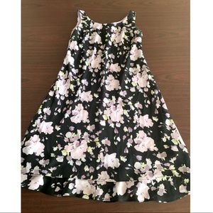 Black and purple floral dress, size between S-M!